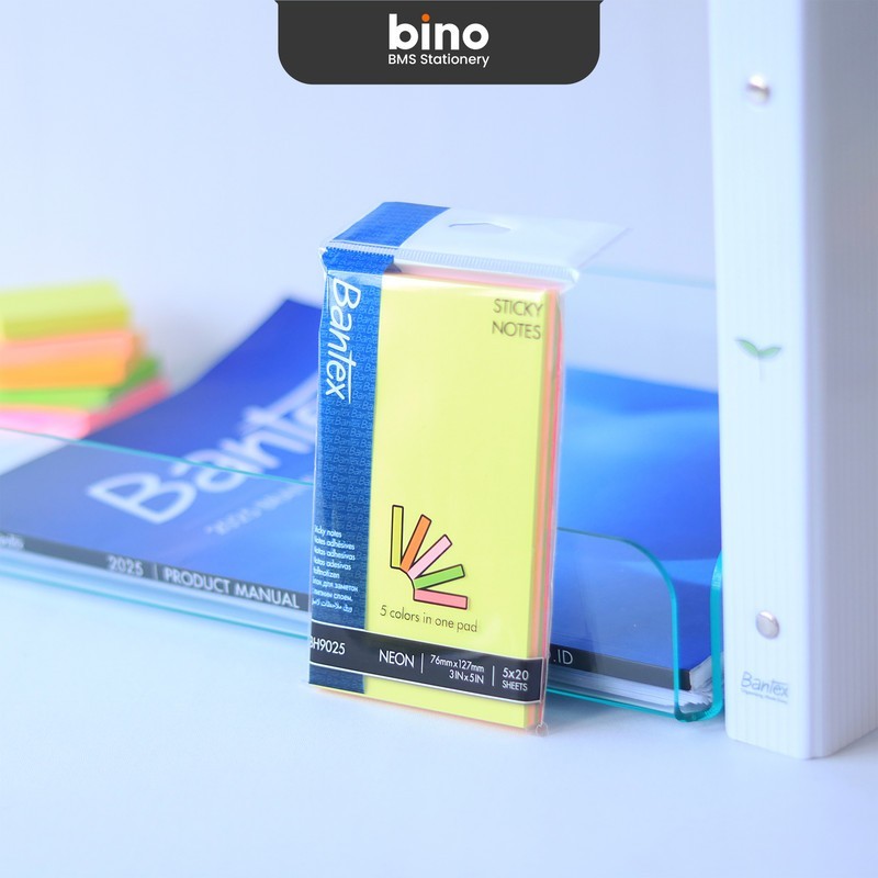 

[BMS Surabaya] Bantex Sticky Note Polos 5 Warna Tebal dan Tahan Lama BH9025