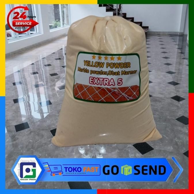 

BARU EXTRA 5 MARBLE POWDER - BUBUK KUNING POLES MARMER 1KG