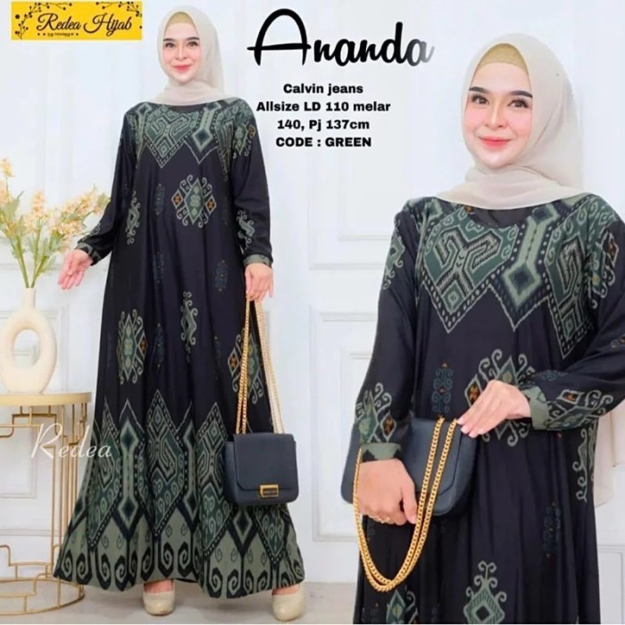 Murah GAMIS KAOS CALVIN JEANS BATIK JUMBO DRESS PANJANG WANITA MUSLIM TEBAL Non COD