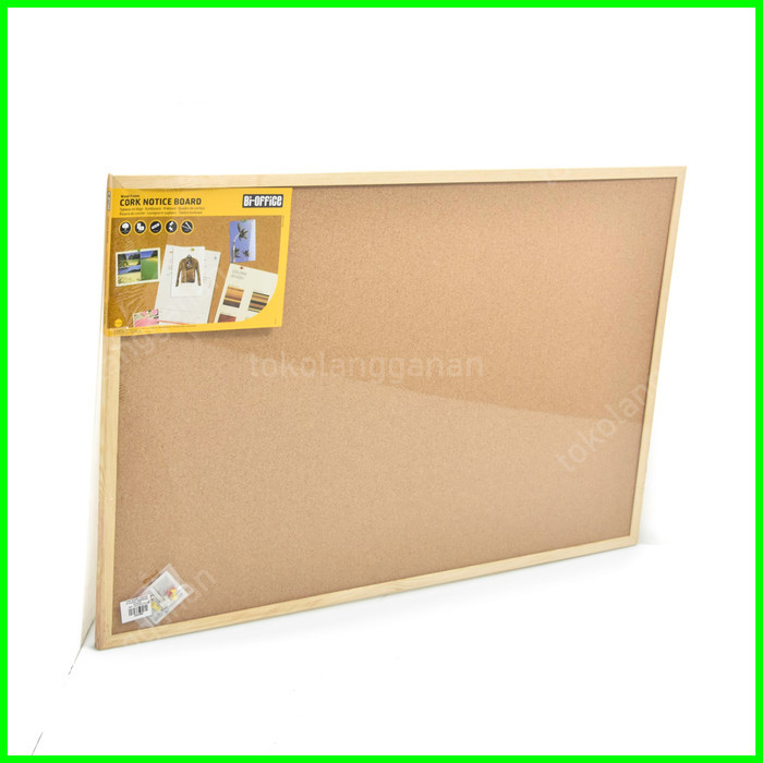 

TERLARIS! BI-SILQUE CORK PIN BOARD / PAPAN MADING KAYU FIBRE 90X60CM SERBAGUNA