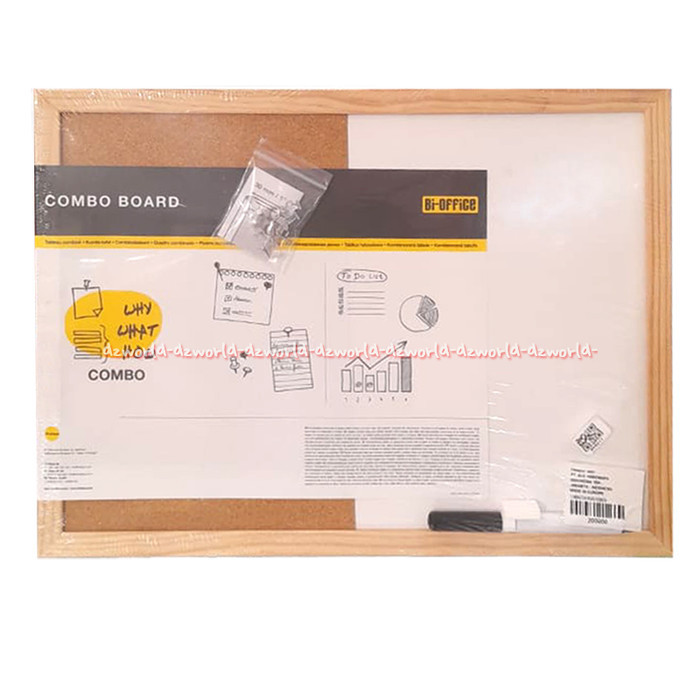 

HOT SALE! Combo Board Papan Tempel Pin Board corkboard dan whiteboard 40x30cm