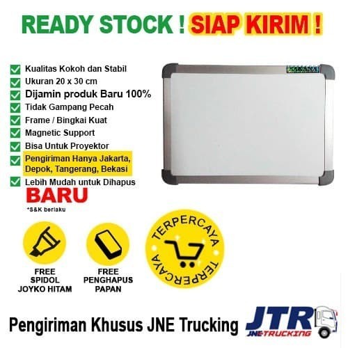

TERLARIS! Whiteboard / Papan Tulis Magnetic SAKANA 20x30 cm ( Single Face )