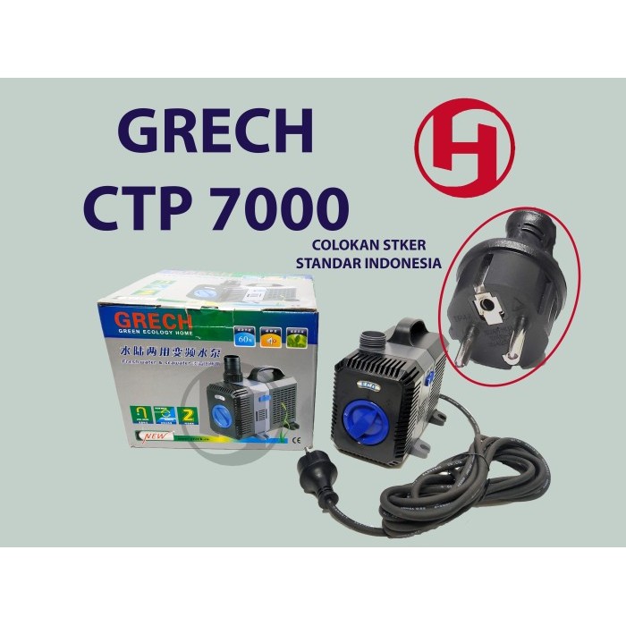 TERBARU CTP 7000 SUNSUN GRECH 50 WATT POMPA CELUP KOLAM IKAN AQUARIUM CELUP