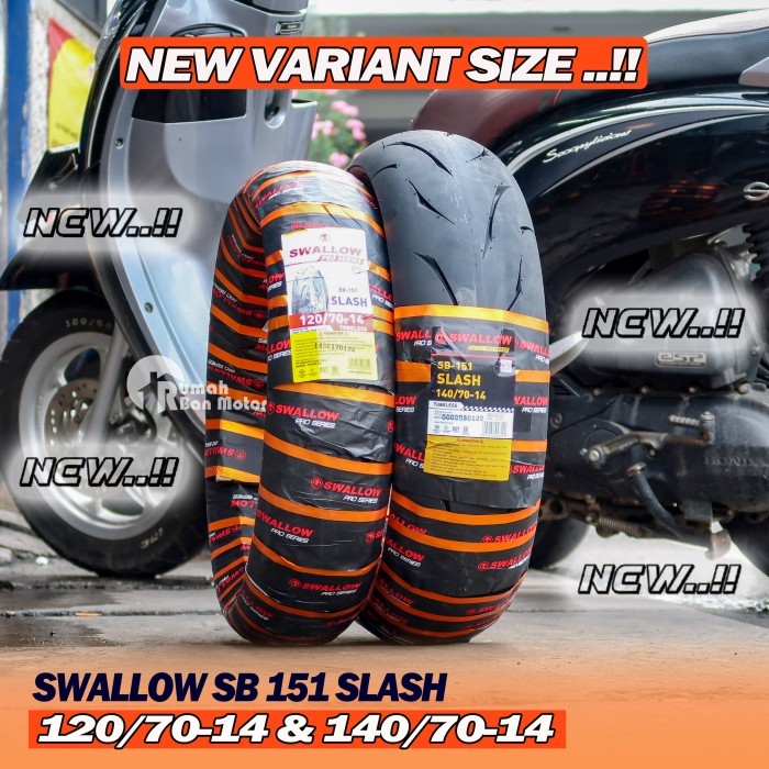 Swallow Pro Series SB-151 SLASH 120/70-14 & 140/70-14 Ban Aerox