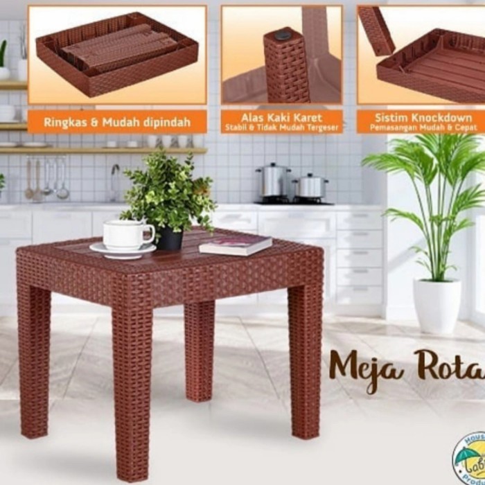 Bangku Plastik Sender Kursi Plastik Sender Rotan / Kursi Taman Tabitha