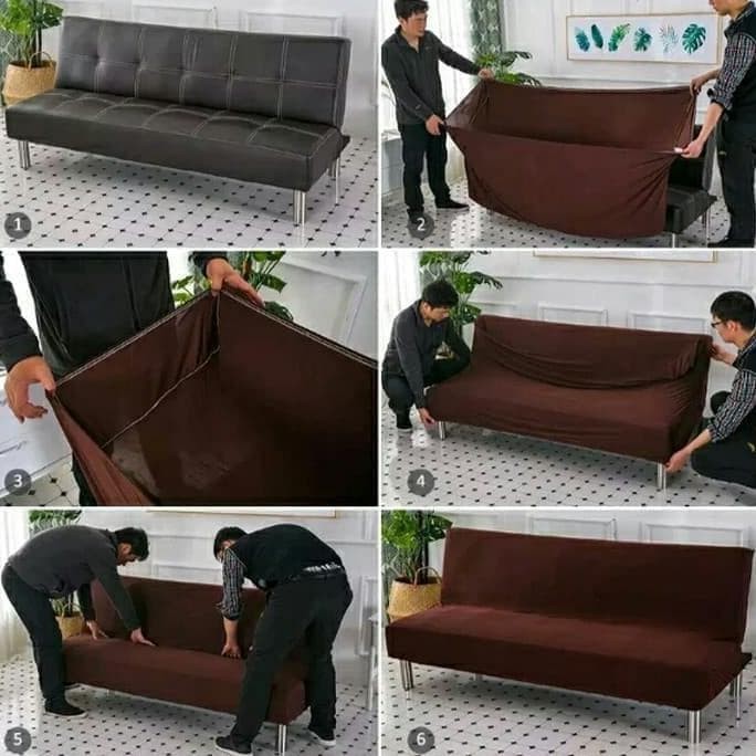 Ready Sarung Sofa Bed Polos Cover Sofa Bed Polos