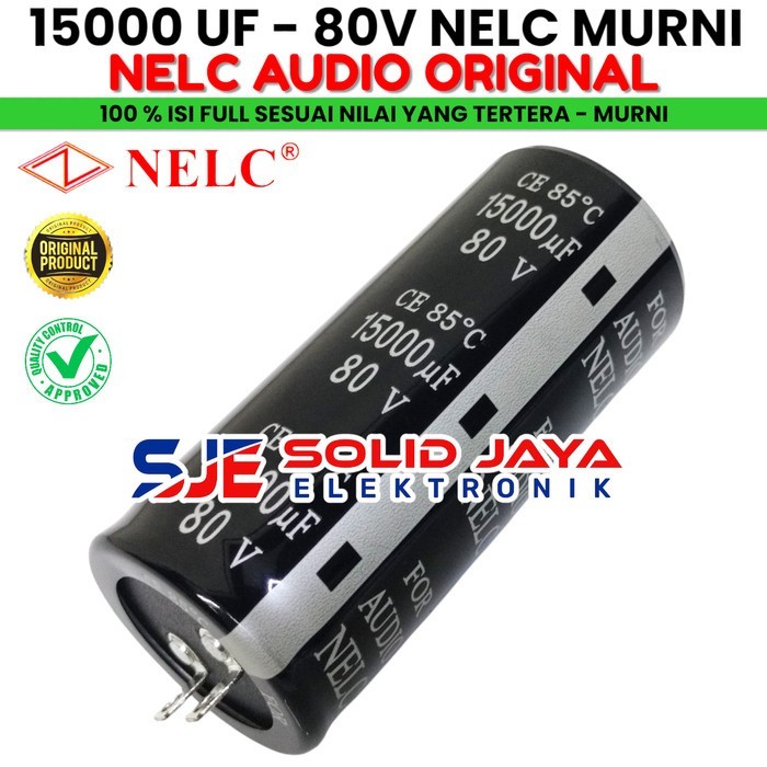 CAPASITOR ELKO 15000 UF 80 V NELC MURNI ASLI ELCO NELC 15000UF 80V ELKO CAPASITOR KAPASITOR 15000UF