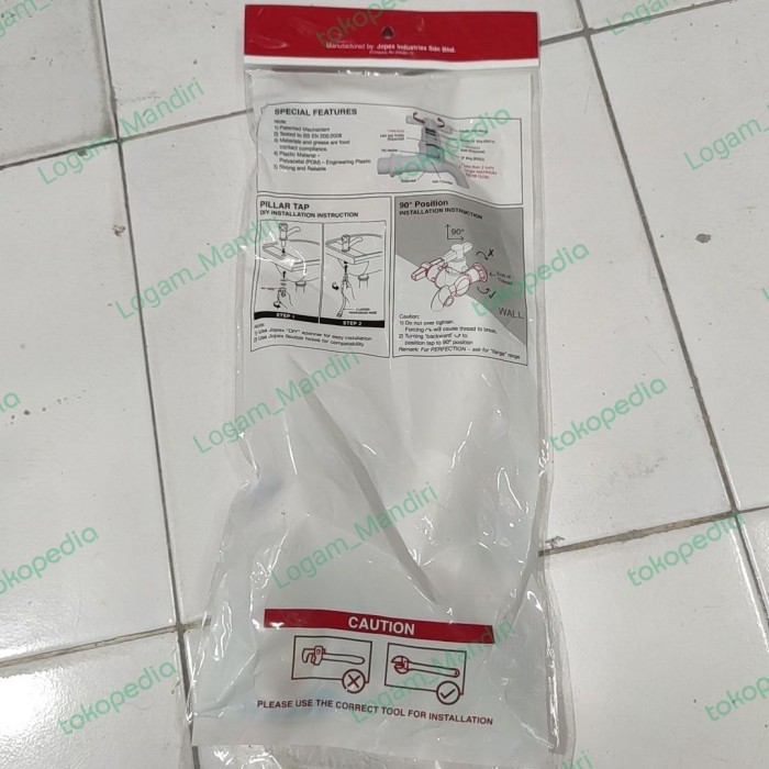 Kran Angsa Tembok Jopex / Keran Bak Cuci Piring Pvc Jopex