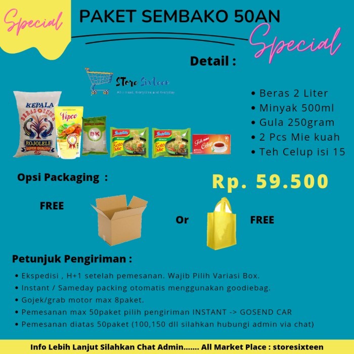 

terbaru NEW Readyy PAKET SEMBAKO MURAH LENGKAP CUMA 50RIBUAN !