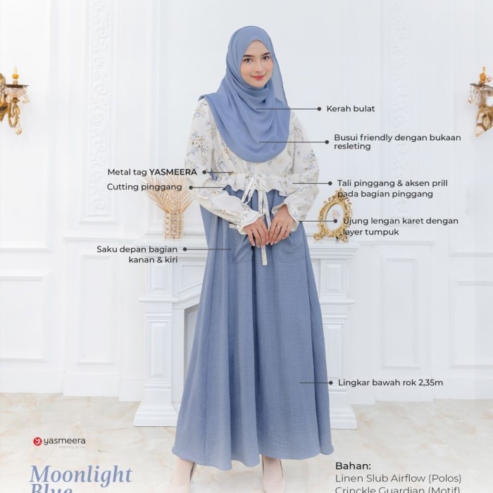 Promo Kianna Dress By Yasmeera Gamis Only Busui Friendly