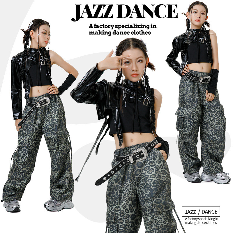 Girls' Jazz Dance Costume Functional Sleeve Model T Taiwan Runway Fashion Children's Performance Cos