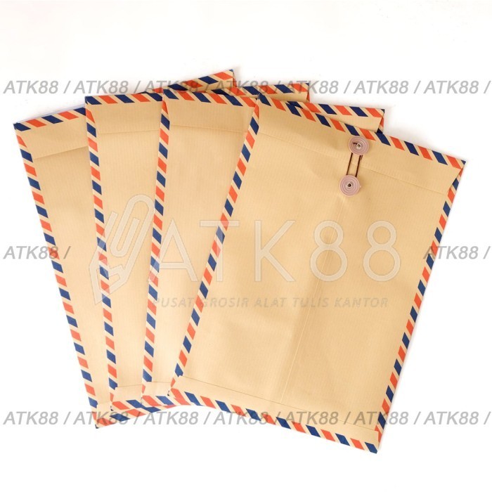 

1 DUS Amplop Coklat Tali Folio Airmail 310 Crab 25x35 isi 100 Lembar