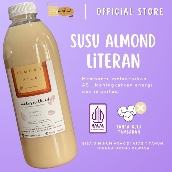 

TERLARIS TERLARIS TERLARIS SUSU ALMOND DATES MILK 1 LITER DENGAN PEMANIS ALAMI KURMA UNTUK IBU