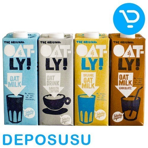 

TERLARIS TERLARIS TERLARIS THE ORIGINAL OATLY! OAT MILK DRINK 1 LITER MURAH!!! MURAH MURAH MURAH