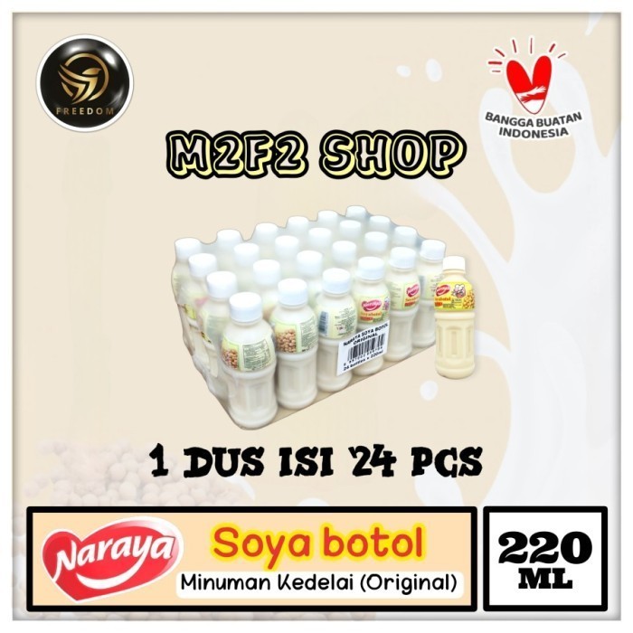 

TERLARIS TERLARIS TERLARIS NARAYA MINUMAN SUSU KEDELAI SOYA BOTOL PET - 220 ML (KEMASAN KARTON)