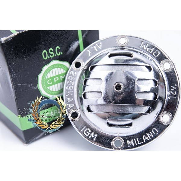 Klakson Milano Vespa 12V Gpm Barang Langka