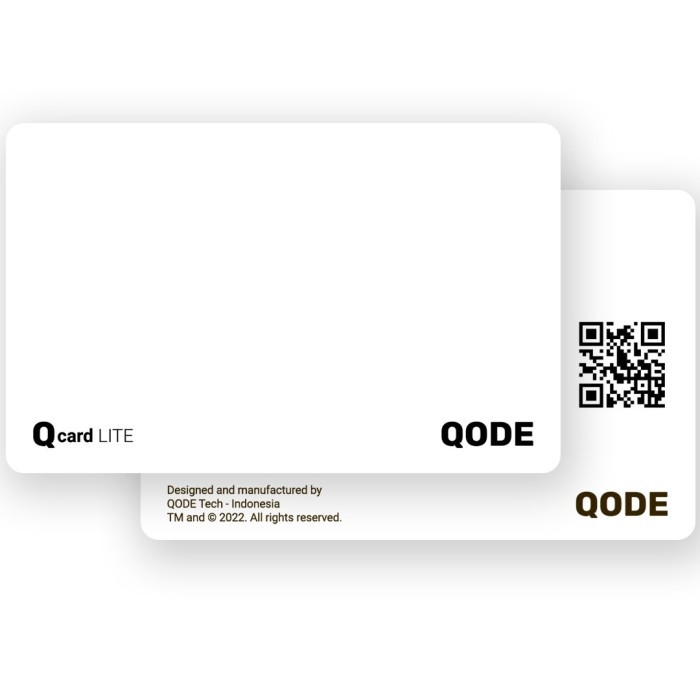 TERBARU Qcard Lite (White) kartu nama digital dengan customized web page