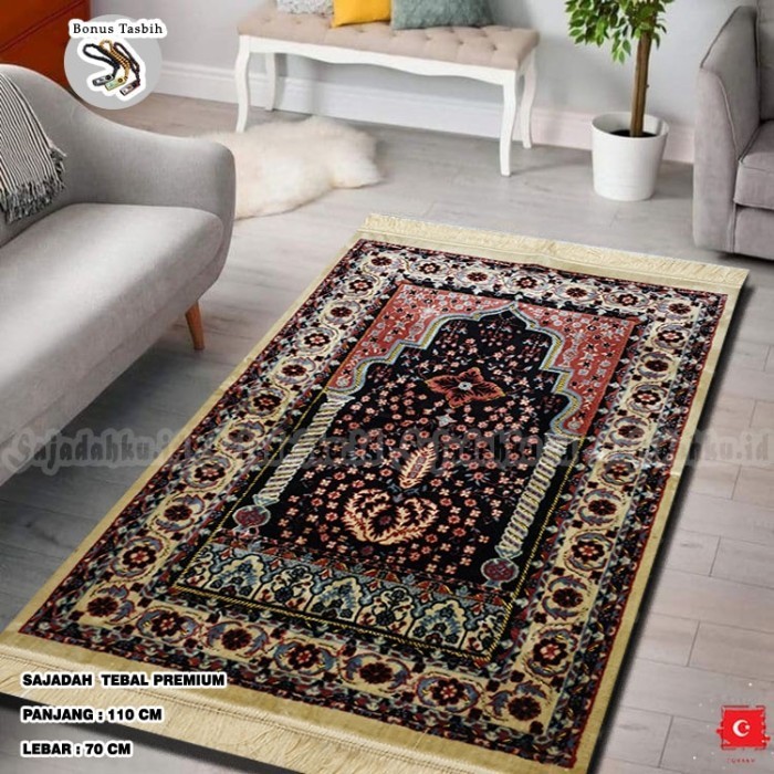 Terjamin Asli Sajadah Turki Turkey Dewasa Bulu Tebal 70X110 Cm Premium