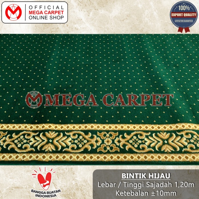 Karpet Masjid / Karpet Mushola / Karpet Sajadah - Harga Per-Meter [Al - Bintik Hijau]