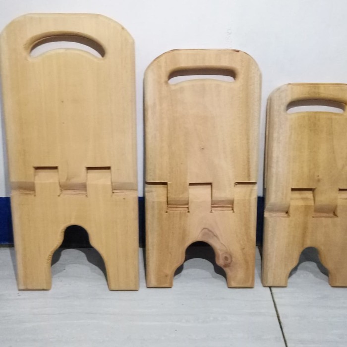Rekal Alquran Rekal Kayu Meja Lipat Rekal Polos Custom Warna