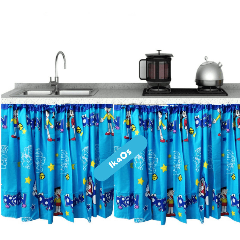 HJ8 GORDEN KOLONG KARAKTER DORAEMON KEROPI HELLO KITY DAPUR MINIMALIS UKURAN 75X100 HALUS LQZ