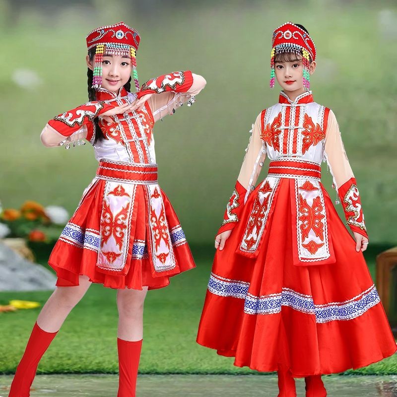 ❤️< Stok Siap > kostum Inggris untuk anak perempuan kostum Mongolia Anak-anak kostum Mongolia Kostum