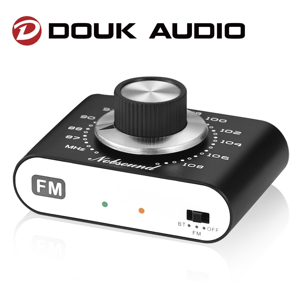 Douk Audio Mini Portabel 87-108Mhz Tuner Radio FM Penerima Stereo Bluetooth 5.0 Dapat Diisi Ulang |v