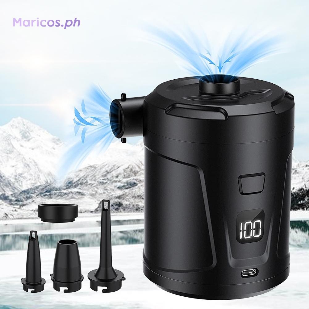 Pompa Udara Listrik dengan Baterai 5200mAh Pompa Inflator/Deflator Cepat USB Isi Ulang untuk Bantal 