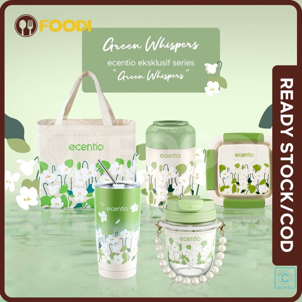 TERMOS Ecentio & FOODI Tempat Makan set kotak makan Tas tumbler Kopi stainless Perlengkapan toples m