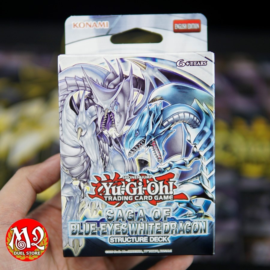 Yugioh Saga of Blue-Eyes White Dragon Structure Deck 2022 Card Box - Konami Asli - Impor dari Inggri