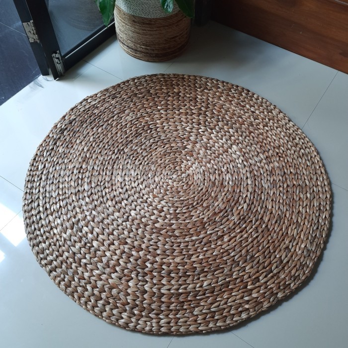 Karpet Eceng Natural Diameter 100Cm, Rug Eceng.