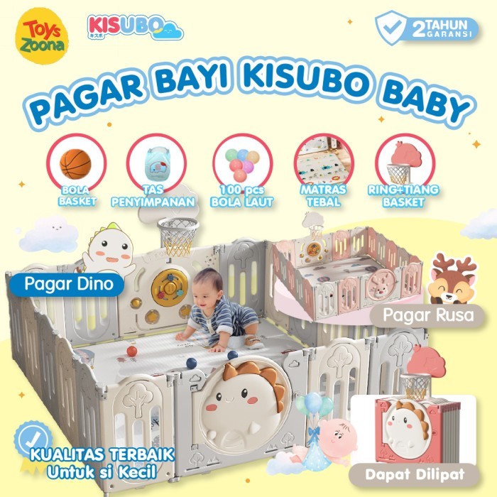 Toyszoona Baby Play Fence Pagar Bayi Baby Fence Pagar Bermain Anak