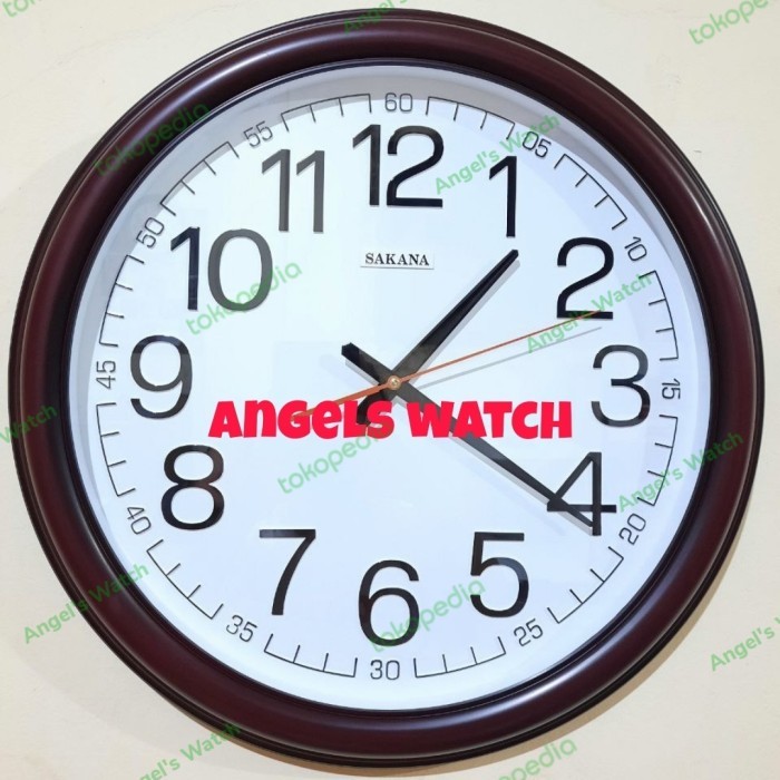 Jam Dinding Jumbo Besar 45 Cm Sakana 073/ Jam Dinding Diameter Besar