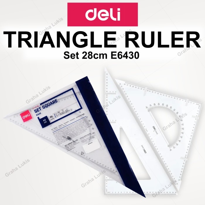 

Sale Deli Ruler - Penggaris Segitiga Set 28Cm E6430