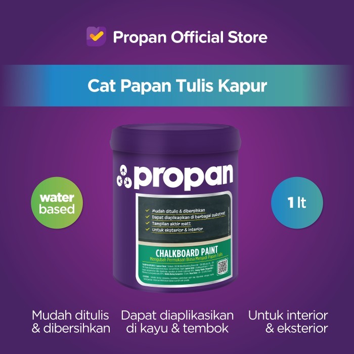 

Sale Cat Papan Tulis Kapur Propan Chalkboard Paint 1 L