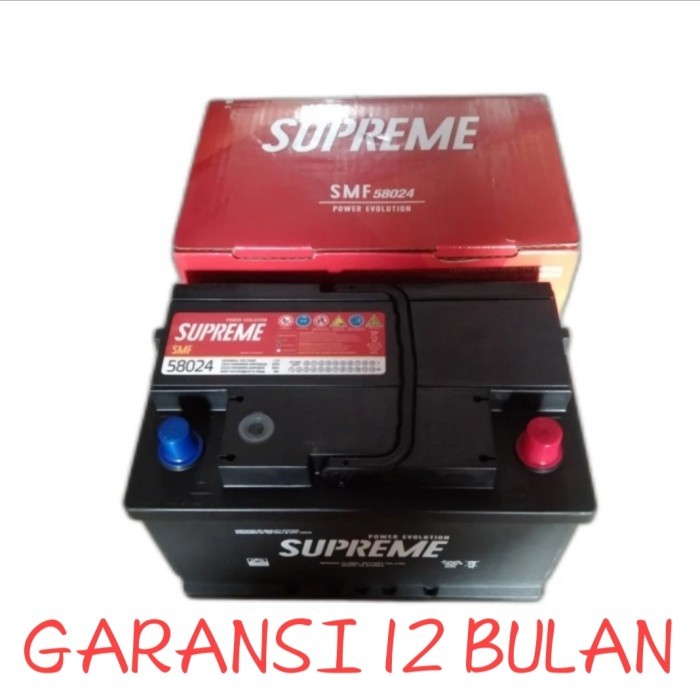 Aki mobil 58024 80ah Supreme garansi 12 bln Aki Innova reborn diesel