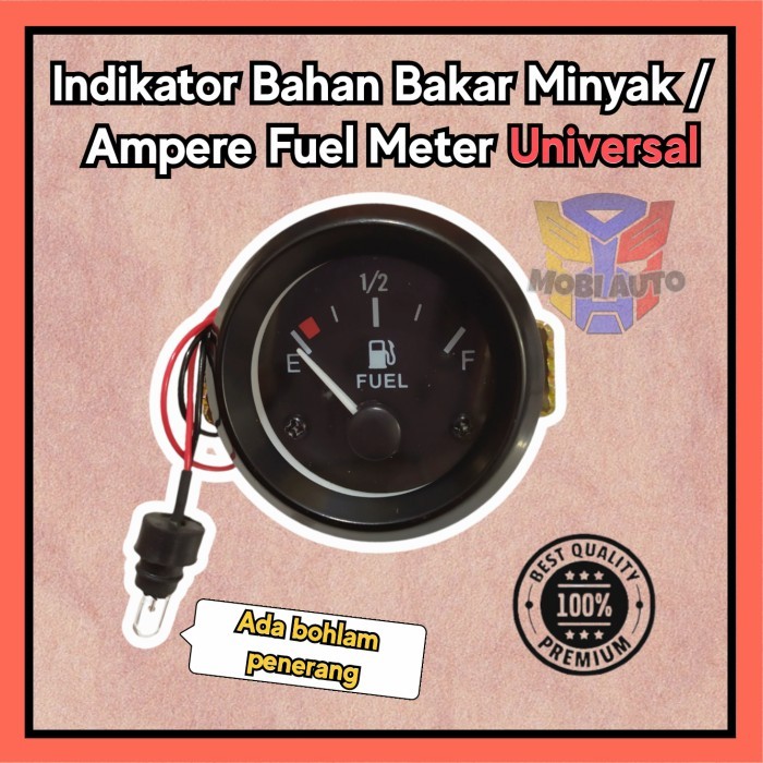 Ampere Amper Meter Bensin/ Indikator Bahan Bakar Universal Mobil Motor