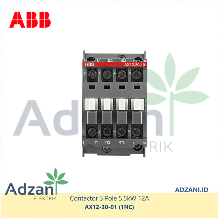 Abb Contactor 5.5Kw Ax12-30-01 220Vac Kontaktor 1Sbl911074R8001 1Nc