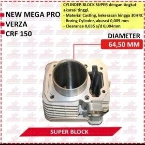 Blok Super Brt Casting Iron Bore Up Crf150L Crf 150L 150 L Verza New Mega Pro 64.5Mm 64.5 Block Raci