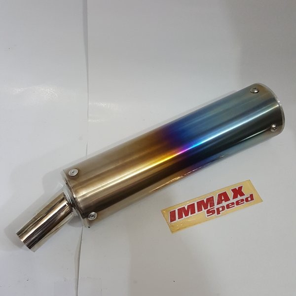 Silencer 2 Tak 2Tak 23Cm Titanium Look Taiwan Silenser Slenser Slencer Rxz 125Z Y125Z Satria Tiara T