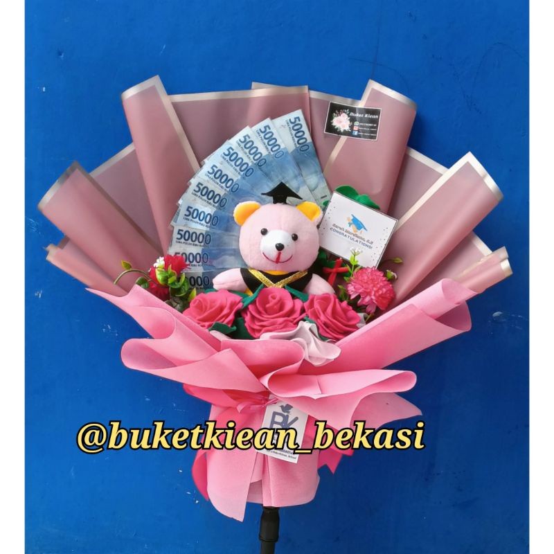 buket boneka wisuda dan uang/ kado wisuda/ buket wisuda