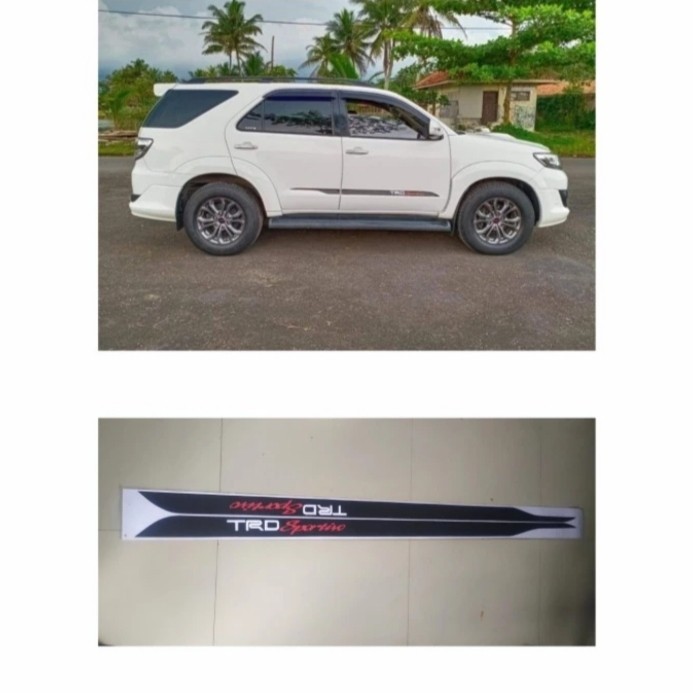 stiker TRD Sportivo Fortuner lama stiker TRD Fortuner 2012-2015