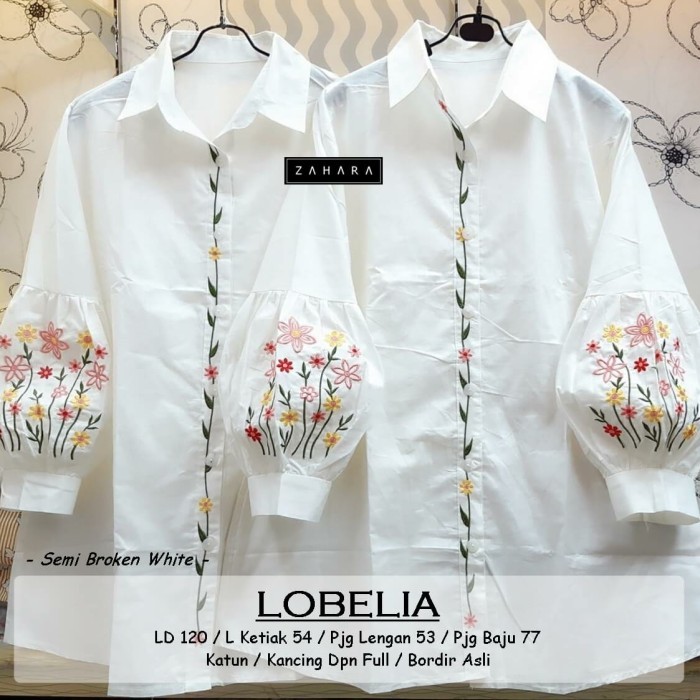 New Lobelia Tunik Atasan Wanita Jumbo Big Size White Series Ld 120Cm {TerlarisBest Seller}