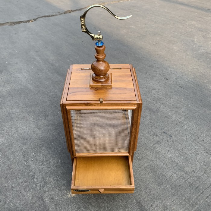 KANDANG JANGKRIK JATI CMS ( ada laci ulat )