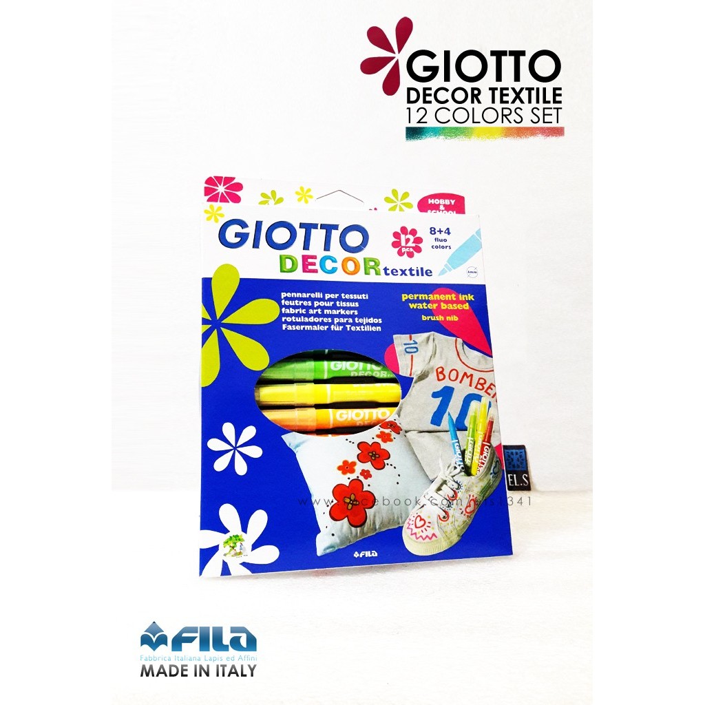 

TERBARU! GIOTTO Decor Textile set 12 warna