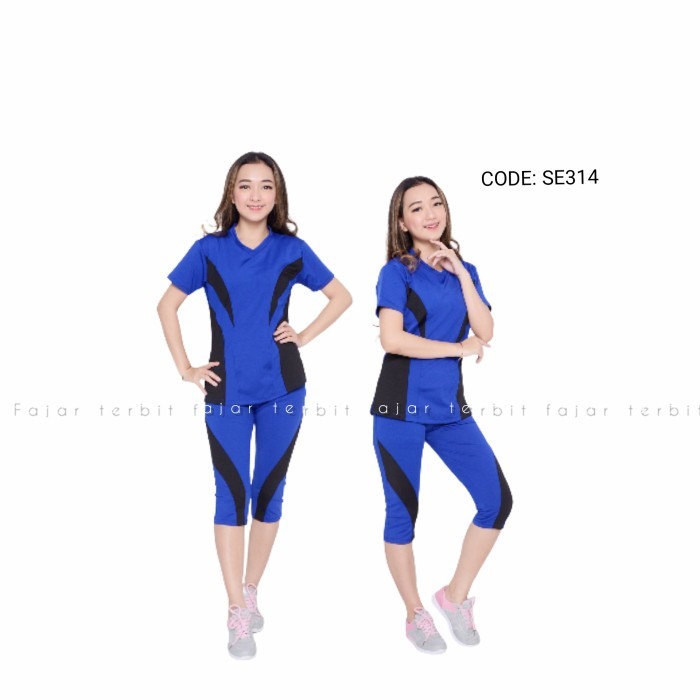 setelan senam wanita dewasa baju olahraga wanita pakaian aerobic