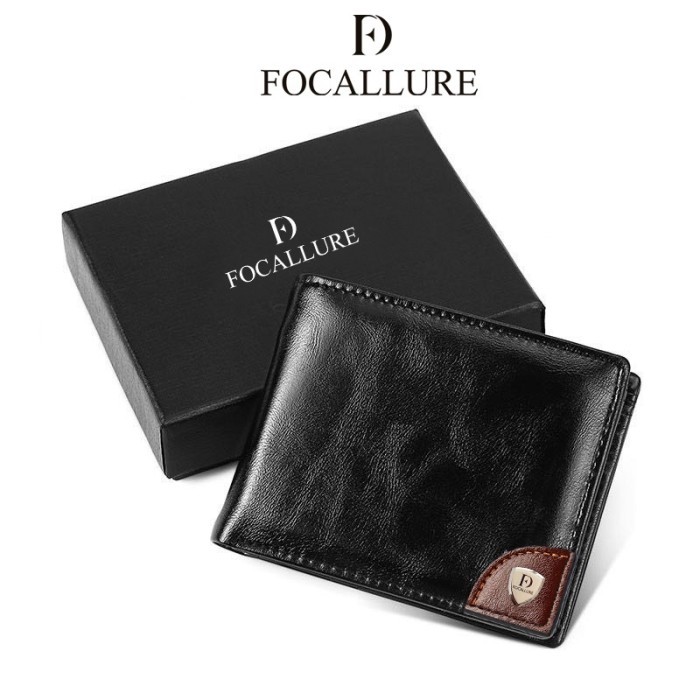 

TERLARIS FOCALLURE DOMPET PRIA BAHAN KULIT PU LEATHER PREMIUM - RFID BLOCKING- DOMPET ANTI MALING