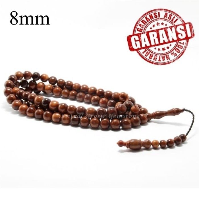 Tasbih Kayu Kokka Asli 99 Butir Coklat Hitam Kaukah Original