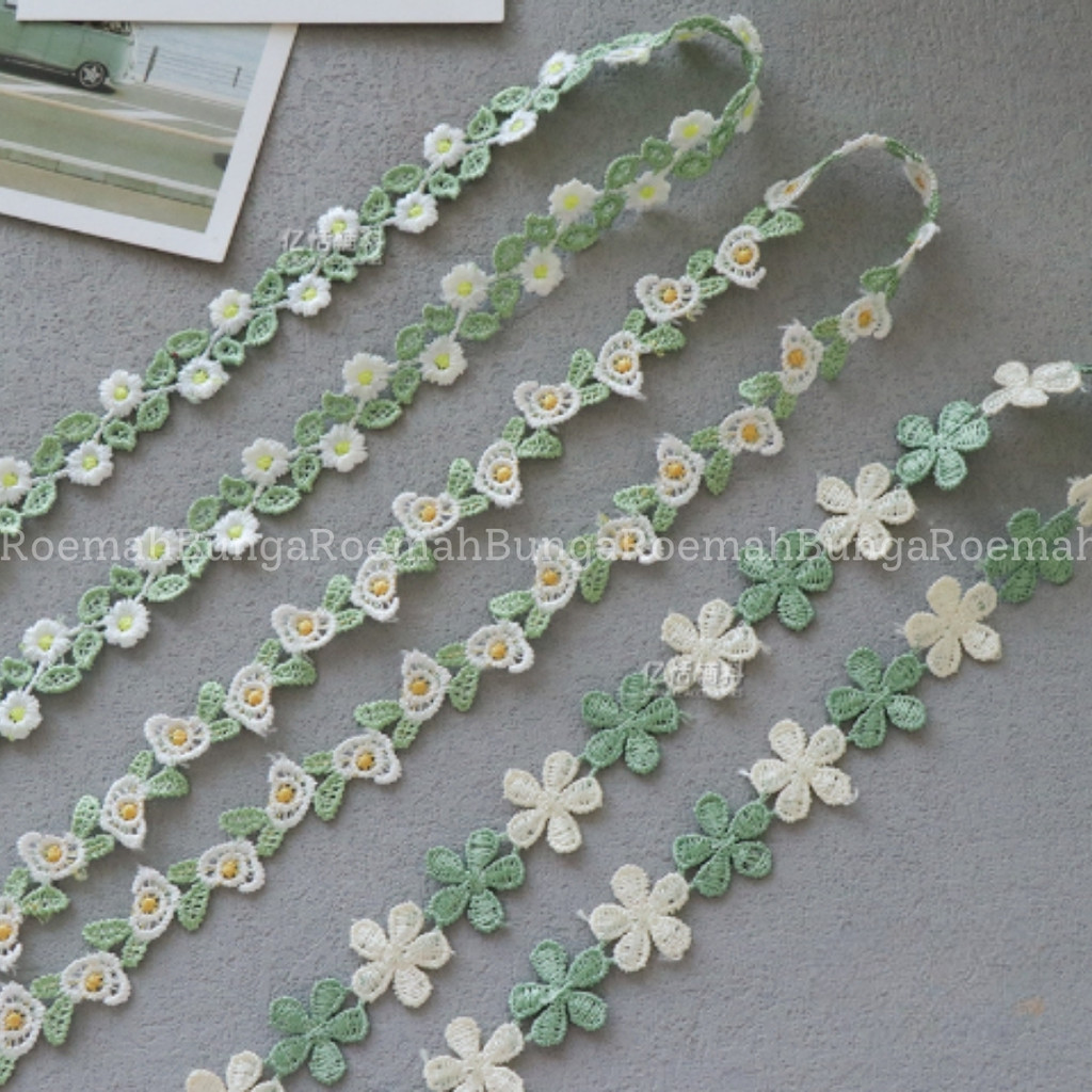 

[YARD] Pita Bunga Bordir / Flower Ribbon Premium Meteran