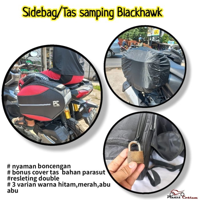 Tas Motor Blackhawk Bagasi Box Samping Nmax Tmax Xmax Lexi Aerox Pcx